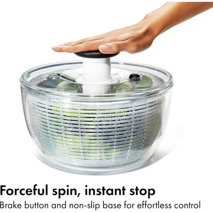Crisp Greens in One Press - Quick-Dry Salad Spinner