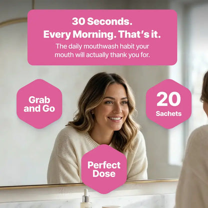 Yellow Teeth Gone In 30 Seconds With Purple Color Correcting Mouthwash
