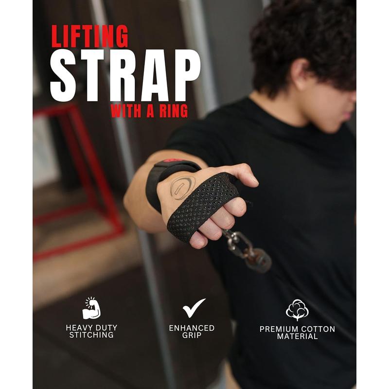 Heavy-Duty D-Ring Lifting Straps – Instant Grip Lock & Cushioned Wrist Support