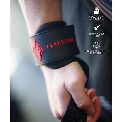 Heavy-Duty D-Ring Lifting Straps – Instant Grip Lock & Cushioned Wrist Support